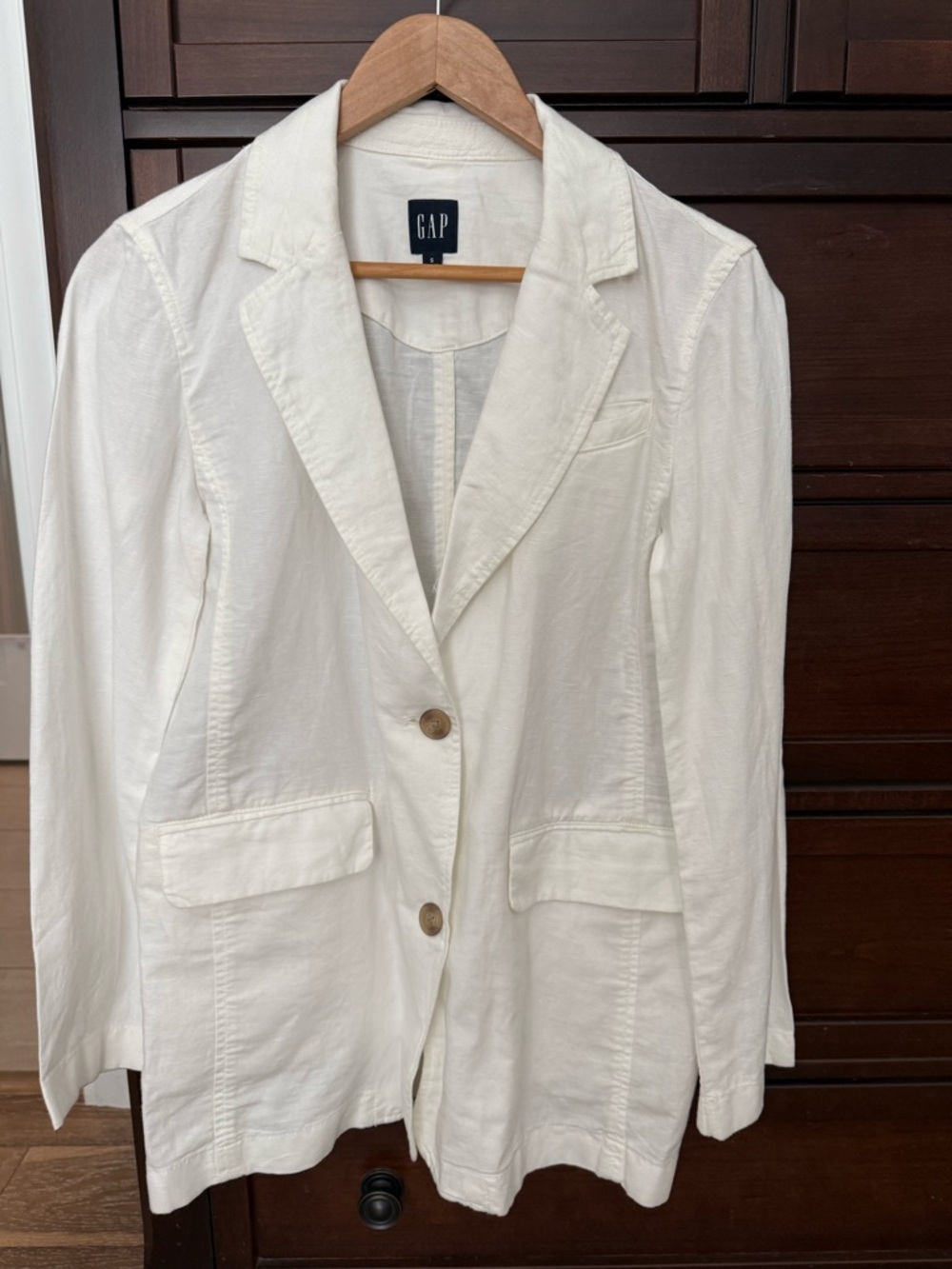 GAP Women's White Linen Blazer Jacket Small